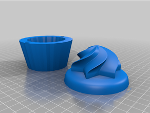 petit gâteau boîte petits gâteaux muffin espace rangement 3d print model - Mito3D