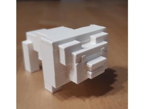Minecraft aslan 3 parçalar 3d print model - Mito3D