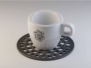 voronoi coaster beverage coasters cup drink drinkcoaster drinking drinks design mesh style 3d print model - Mito3D