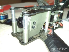 dji hd fpv caddx vista cam suporte Lisam 210 Câmera monte 3d print model - Mito3D