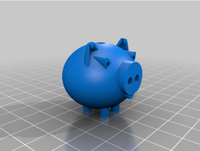porquinho interruptor pull cord porco porquinhos puxar cordão 3d print model - Mito3D