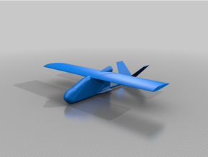 rc plane pusher fpv 3d print model - Mito3D