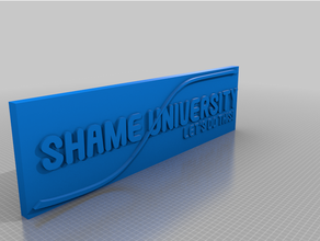 shame university logo uni 3d print model - Mito3D
