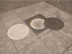 parametric floor drain filter bathroom stainer honeycomb infill pattern openscad prusaslicer 3d print model - Mito3D