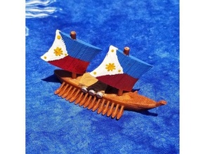 antico filippino Marina Militare navi aumento notizia trireme asiatico balagay barca navale miniatura giochi guerra filippine gioco terreno 3d print model - Mito3D