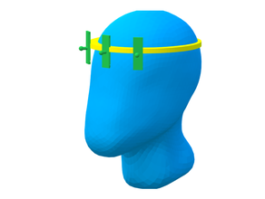 universel visage bouclier attache clips 3d print model - Mito3D