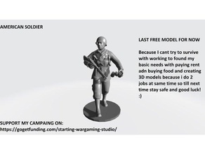 ww2 american soldier board wargaming 3d print model - Mito3D