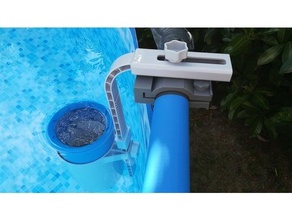 skimmer fixation bestway swimming pool v2 3d print model - Mito3D