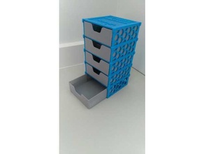 stapelbar Lager Box Container Hexa sechseckig 3d print model - Mito3D