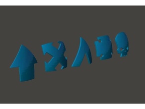 unità simboli spalline 3d print model - Mito3D