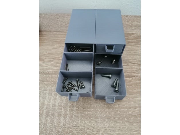 vase-mode component drawers divided compartment drawer storage vasemode 3D print model - Mito3D
