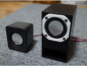 daiso speaker enclosure labyrinth horn 3d print model - Mito3D
