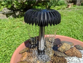 drip curtain fountain bird outdoor sculpture water pump 3d print model - Mito3D