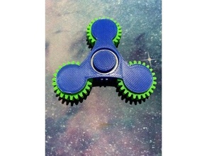geared spinners fidget toy spinner hand 3d print model - Mito3D