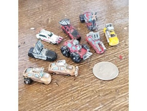 6mm apocalyptic car bits epic scale proxy gaslands madmax post-apocalyptic 3d print model - Mito3D