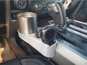 cup holder + watch charger combo f150 ford gears3 samsung yeti coffee 3d print model - Mito3D