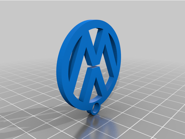 original vw logo keychain bulli bus 3D print model - Mito3D