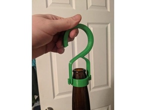 universal beer holder larger handle beerholder 3d print model - Mito3D