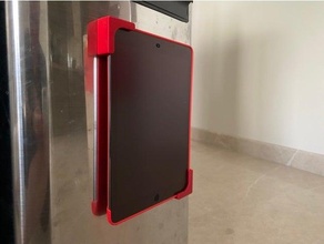 magnetic tablet mount corner fridge ipad 3d print model - Mito3D