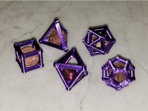platónico sólido moneda trampas openscad trampa monedas cubo dodecaedro regalo icosaedro knick knack octaedro partido favor sólidos muestra tetraedro 3d print model - Mito3D