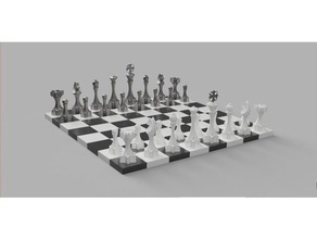 jeu d' checs Salomon Ajedrez échecs 39 ensemble dia modial Jeux echecs jour mondial juego phifr 3d print model - Mito3D