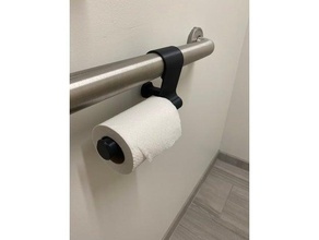 toilet paper holder handicap bar 3d print model - Mito3D