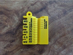 metric bolt checker measure measurement tool screw 3d print model - Mito3D