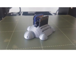 turtle sd card holder openscad usb 3d print model - Mito3D