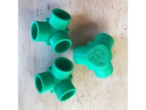 3 pvc pipe joint 1 2 inch 3d print model - Mito3D