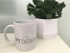 geometric plant pot 10cm 3d print model - Mito3D