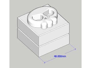 pilha botões caveira crânio 3d print model - Mito3D