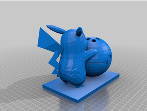 pikachu pencil holder poly pokeball pokemon 3d print model - Mito3D