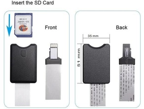 red a6 sd tarjeta lector extensión soporte micro apoyo 3d print model - Mito3D