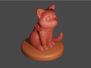 armored cat animal creature dd dnd dungeons dragons figure kitty miniature 28mm 3d print model - Mito3D