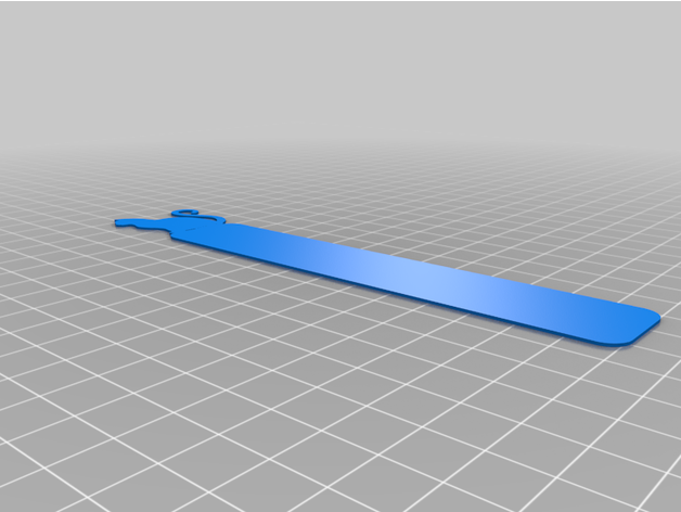 sitting cat bookmark - ribbon variant 3D print model - Mito3D