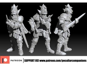 elfo pesante fanteria Inglese 28mm elfi patreon peculiare compagni giochi guerra warhammer 3d print model - Mito3D