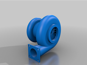 turbocompressore 3d stampa macchina caricabatterie motore portachiavi chiave catena turbo turbofan 3d print model - Mito3D