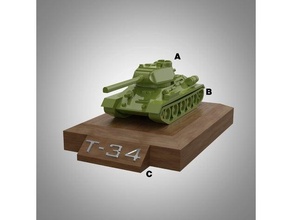 t 34 tanque layout decoração modelo 3d print model - Mito3D