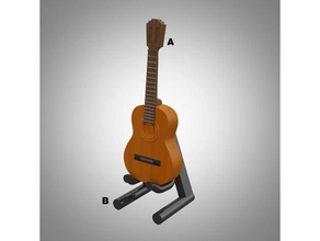acoustic guitar miniature 3d print model - Mito3D