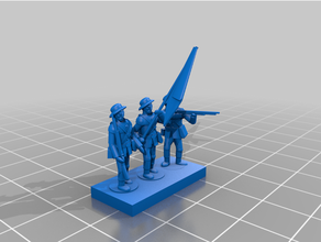 americano civil guerra soldados 3d print model - Mito3D