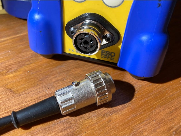 hakko fx 888d estruendo Jack reparar potenciar adaptador enchufe soldar soldadura hierro estación 3D print model - Mito3D