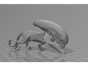 panthalien alien panther 3d print model - Mito3D