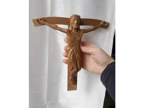 barlach jesus cross re-modeled photos cruzifix ernst kruzifix 3d print model - Mito3D
