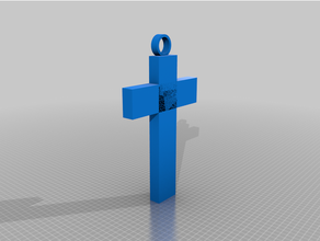 crocifisso earing 3d print model - Mito3D