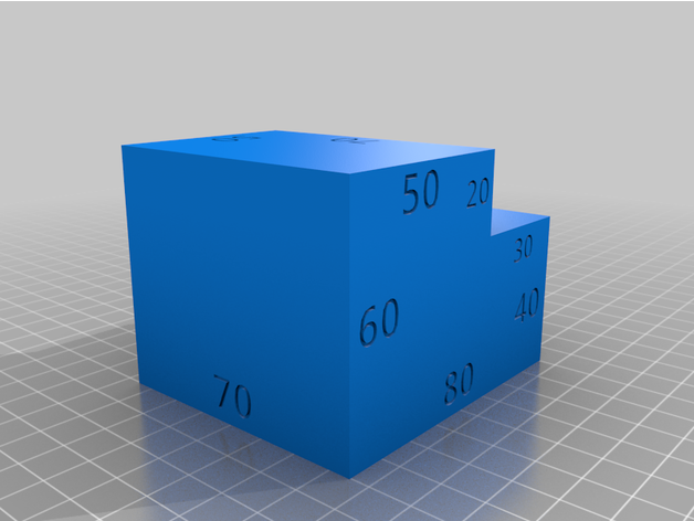 étalonnage grand rectangles cube tester 3D print model - Mito3D