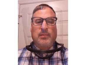 face shield neck covidfaceshield faceshield necklace 3d print model - Mito3D