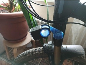 air fork flashlight adapter bicycle mtb light 3d print model - Mito3D
