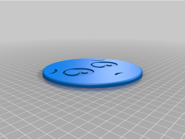 küçük bardak altlığı emoji duygu 3D print model - Mito3D