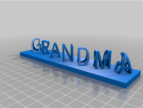 grandma grandpa word illusion supports grandparents 3d print model - Mito3D