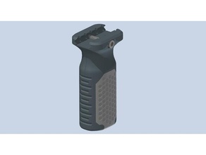 sombra vertical foregrip slim top version low profile picatinny trilhos airsoft nerf tático 3d print model - Mito3D